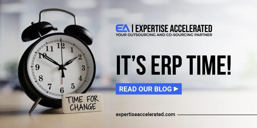 clock display banner of erp time